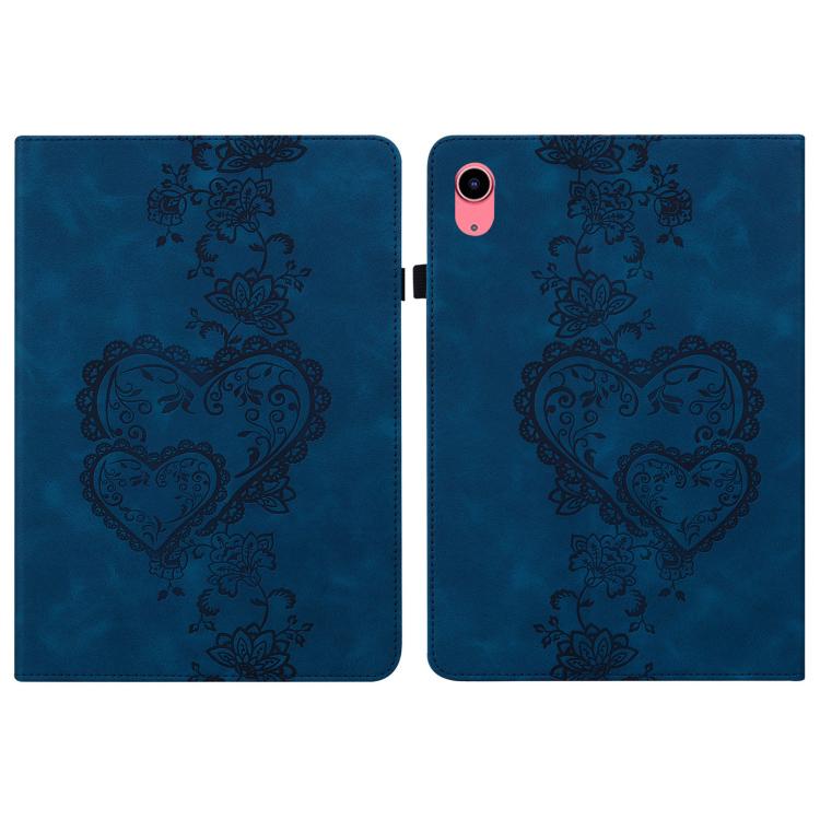 For iPad 2025 / 2022 Love Hearts Embossed Leather Smart Tablet Case(Dark Blue) - iPad 2025 / 2022 Cases by buy2fix | Online Shopping UK | buy2fix