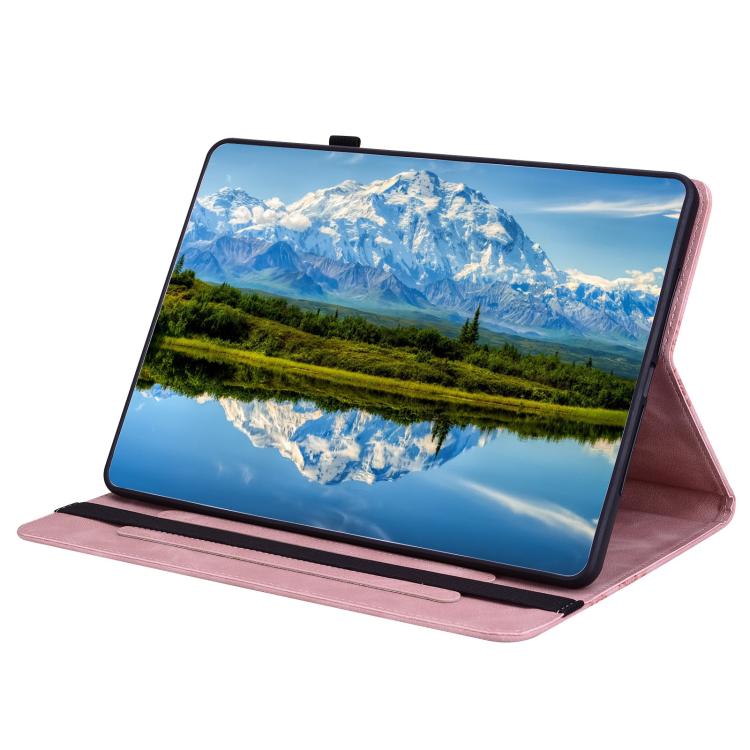 For iPad Air 11 2025 / 2024 Love Hearts Embossed Leather Smart Tablet Case(Pink) - iPad Air 11 2025 / 2024 Cases by buy2fix | Online Shopping UK | buy2fix