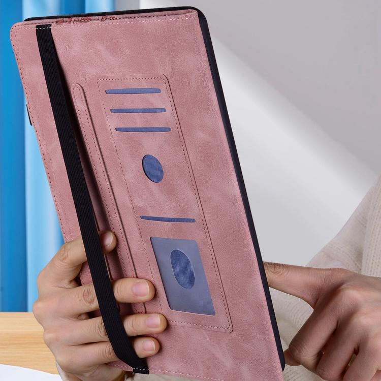 For iPad Air 11 2025 / 2024 Love Hearts Embossed Leather Smart Tablet Case(Pink) - iPad Air 11 2025 / 2024 Cases by buy2fix | Online Shopping UK | buy2fix