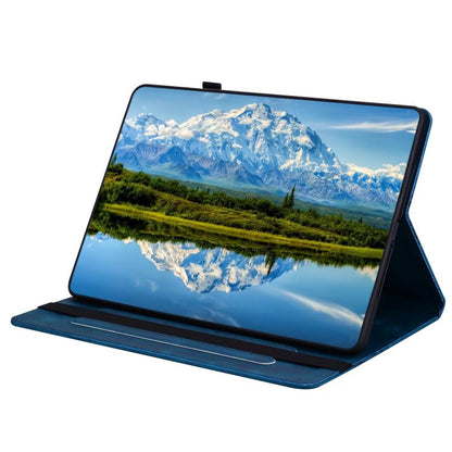 For iPad Air 11 2025 / 2024 Love Hearts Embossed Leather Smart Tablet Case(Dark Blue) - iPad Air 11 2025 / 2024 Cases by buy2fix | Online Shopping UK | buy2fix