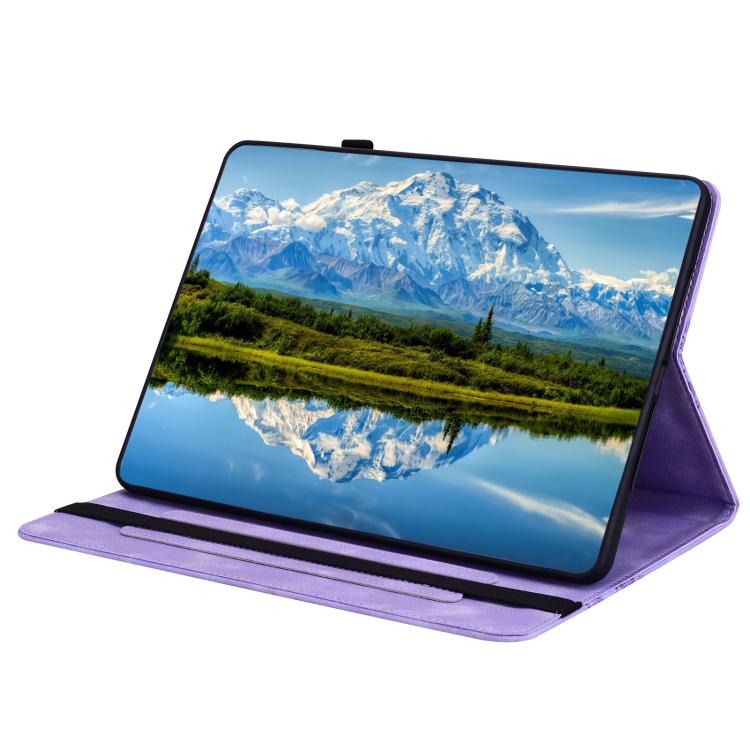 For iPad Air 13 2025 / 2024 / Pro 12.9 Love Hearts Embossed Leather Smart Tablet Case(Purple) - iPad Air 13 2025 / 2024 Cases by buy2fix | Online Shopping UK | buy2fix