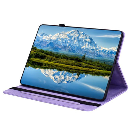For iPad Air 13 2025 / 2024 / Pro 12.9 Love Hearts Embossed Leather Smart Tablet Case(Purple) - iPad Air 13 2025 / 2024 Cases by buy2fix | Online Shopping UK | buy2fix
