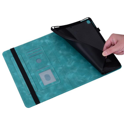 For iPad Air 13 2025 / 2024 / Pro 12.9 Love Hearts Embossed Leather Smart Tablet Case(Green) - iPad Air 13 2025 / 2024 Cases by buy2fix | Online Shopping UK | buy2fix