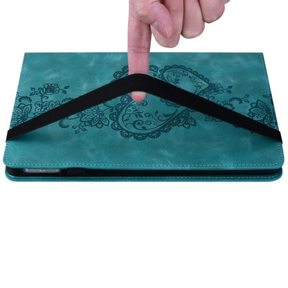 For iPad Air 13 2025 / 2024 / Pro 12.9 Love Hearts Embossed Leather Smart Tablet Case(Green) - iPad Air 13 2025 / 2024 Cases by buy2fix | Online Shopping UK | buy2fix