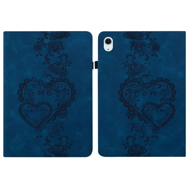For iPad Air 13 2025 / 2024 / Pro 12.9 Love Hearts Embossed Leather Smart Tablet Case(Dark Blue) - iPad Air 13 2025 / 2024 Cases by buy2fix | Online Shopping UK | buy2fix