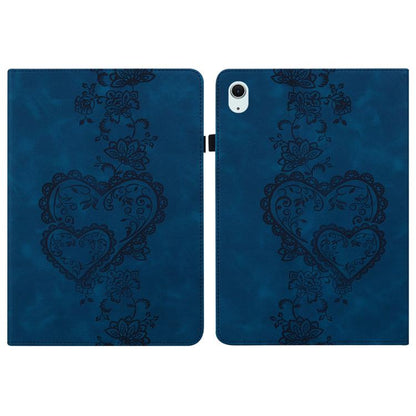 For iPad Air 13 2025 / 2024 / Pro 12.9 Love Hearts Embossed Leather Smart Tablet Case(Dark Blue) - iPad Air 13 2025 / 2024 Cases by buy2fix | Online Shopping UK | buy2fix
