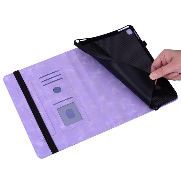 For iPad 10.2 2021 / Air 10.5 Love Hearts Embossed Leather Smart Tablet Case(Purple) - iPad 10.2 Cases by buy2fix | Online Shopping UK | buy2fix