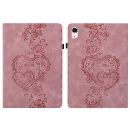 For iPad 10.2 2021 / Air 10.5 Love Hearts Embossed Leather Smart Tablet Case(Pink) - iPad 10.2 Cases by buy2fix | Online Shopping UK | buy2fix