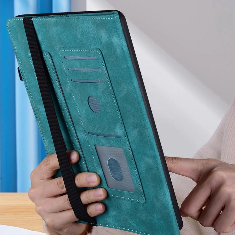 For iPad 10.2 2021 / Air 10.5 Love Hearts Embossed Leather Smart Tablet Case(Green) - iPad 10.2 Cases by buy2fix | Online Shopping UK | buy2fix