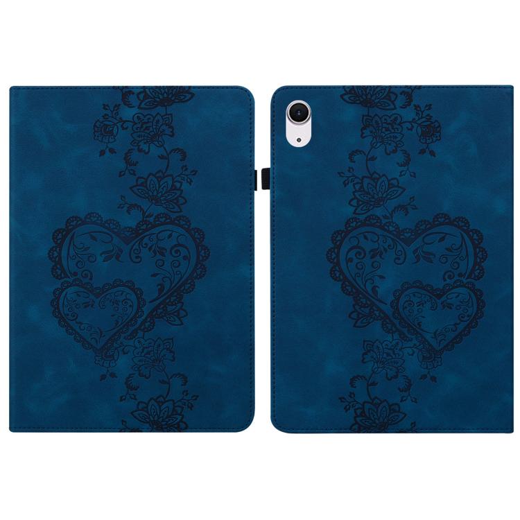 For iPad 10.2 2021 / Air 10.5 Love Hearts Embossed Leather Smart Tablet Case(Dark Blue) - iPad 10.2 Cases by buy2fix | Online Shopping UK | buy2fix