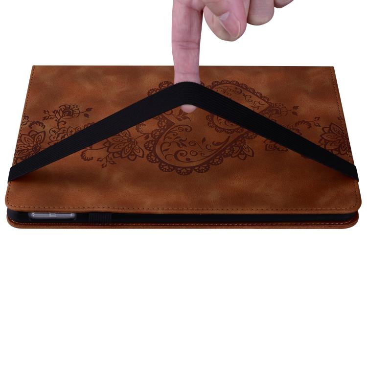 For iPad Air / Air 2 / 9.7 2017 / 2018 Love Hearts Embossed Leather Smart Tablet Case(Brown) - iPad 9.7 (2018) & (2017) Cases by buy2fix | Online Shopping UK | buy2fix