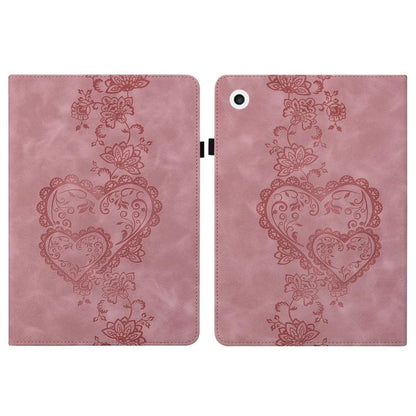 For iPad Air / Air 2 / 9.7 2017 / 2018 Love Hearts Embossed Leather Smart Tablet Case(Pink) - iPad 9.7 (2018) & (2017) Cases by buy2fix | Online Shopping UK | buy2fix