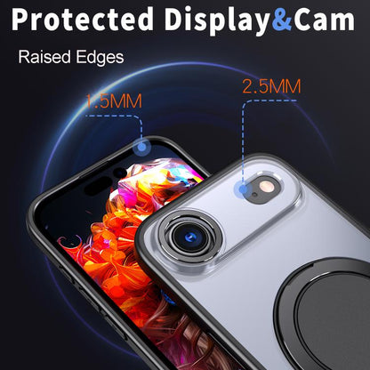 For iPhone Air 360-degree Rotating MagSafe Magnetic Holder Phone Case(Black) - iPhone Air Cases by buy2fix | Online Shopping UK | buy2fix