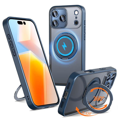 For iPhone 17 Pro Max 360-degree Rotating MagSafe Magnetic Holder Phone Case(Blue) - iPhone 17 Pro Max Cases by buy2fix | Online Shopping UK | buy2fix