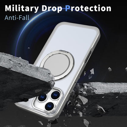 For iPhone 17 Pro Max 360-degree Rotating MagSafe Magnetic Holder Phone Case(Titanium Grey) - iPhone 17 Pro Max Cases by buy2fix | Online Shopping UK | buy2fix