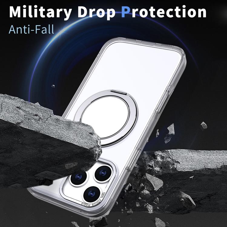 For iPhone 17 Pro Max 360-degree Rotating MagSafe Magnetic Holder Phone Case(Transparent) - iPhone 17 Pro Max Cases by buy2fix | Online Shopping UK | buy2fix