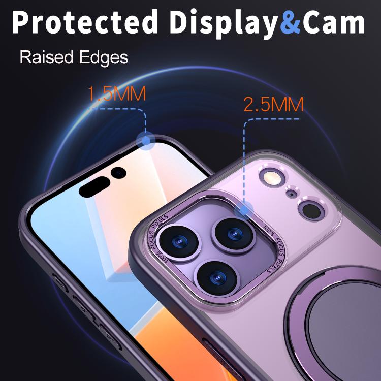 For iPhone 17 Pro Max 360-degree Rotating MagSafe Magnetic Holder Phone Case(Purple) - iPhone 17 Pro Max Cases by buy2fix | Online Shopping UK | buy2fix