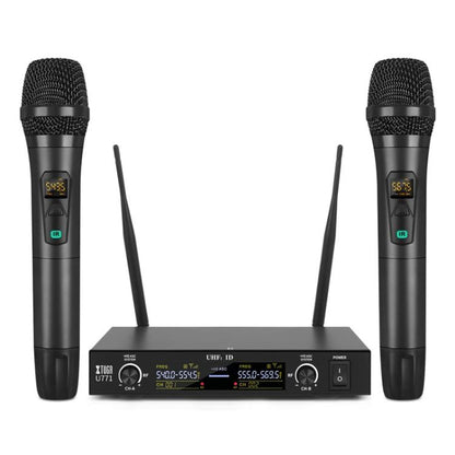 XTUGA U-771 UHF Lapel Two Way Radio Wireless Microphone, 2 Microphone + Host - Microphone by XTUGA | Online Shopping UK | buy2fix