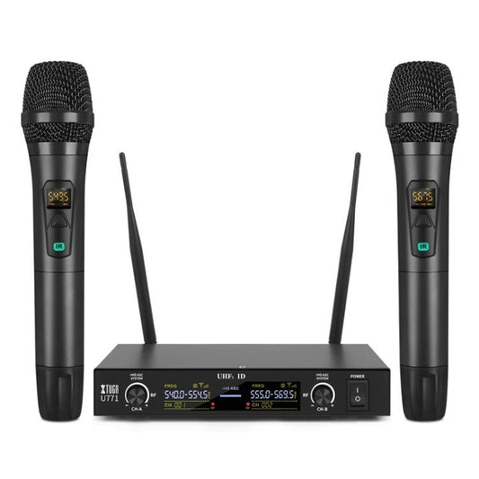 XTUGA U-771 UHF Lapel Two Way Radio Wireless Microphone, 2 Microphone + Host - Microphone by XTUGA | Online Shopping UK | buy2fix