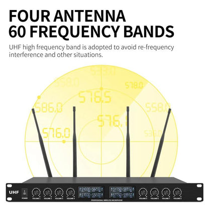 YT8 Wireless 8 Channel UHF Handheld Microphone for Stage Show 8 Gooseneck Microphones - Microphone by buy2fix | Online Shopping UK | buy2fix
