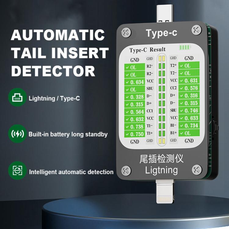 BEST VB-U4 Type-C / Lighting Interface Automatic Tail Plug Detector - Test Tools by BEST | Online Shopping UK | buy2fix