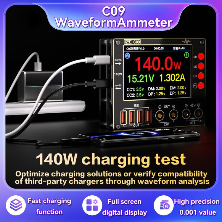 i2C C09 Charge Detection / Voltage Measurement Digital Waveform Ammeter, Model:With Expansion  Board - Test Tools by i2C | Online Shopping UK | buy2fix