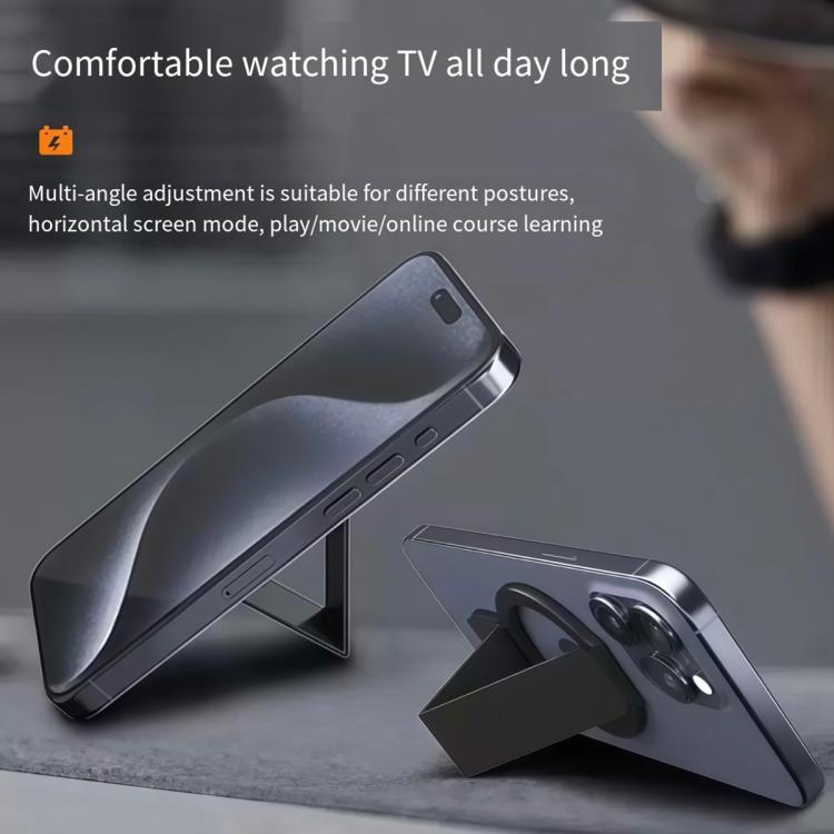 Leather Wristband Strong Magnetic Phone Holder(Orange+Silver) - Ring Holder by buy2fix | Online Shopping UK | buy2fix