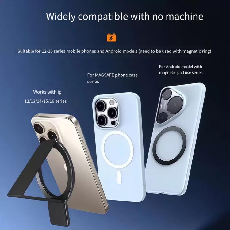 Leather Wristband Strong Magnetic Phone Holder(Orange+Silver) - Ring Holder by buy2fix | Online Shopping UK | buy2fix