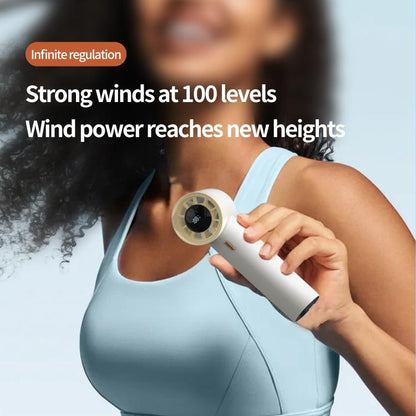 HX-F368 Smart Digital Display High Speed Handheld Fan(Green) - Electric Fans by buy2fix | Online Shopping UK | buy2fix