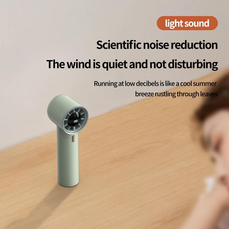 HX-F368 Smart Digital Display High Speed Handheld Fan(White) - Electric Fans by buy2fix | Online Shopping UK | buy2fix