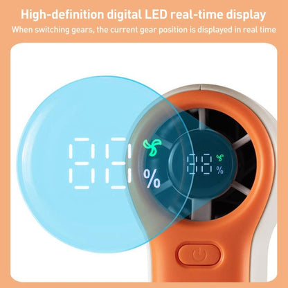 H02 HD Digital Display High Speed Mini Handheld Fan(Green) - Electric Fans by buy2fix | Online Shopping UK | buy2fix