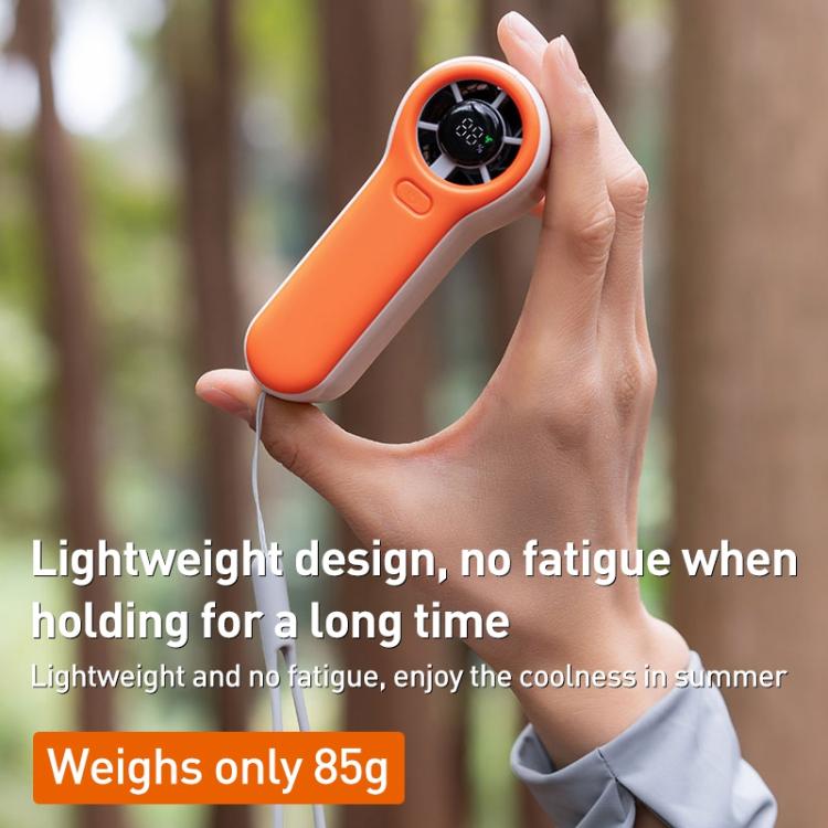 H02 HD Digital Display High Speed Mini Handheld Fan(Black) - Electric Fans by buy2fix | Online Shopping UK | buy2fix