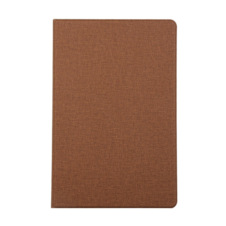 For Samsung Galaxy Tab S8+ / Tab S8 Plus / Tab S7 FE / Tab S7+ / T970 Fabric Texture Horizontal Flip PU Leather Case with Holder(Brown) by buy2fix