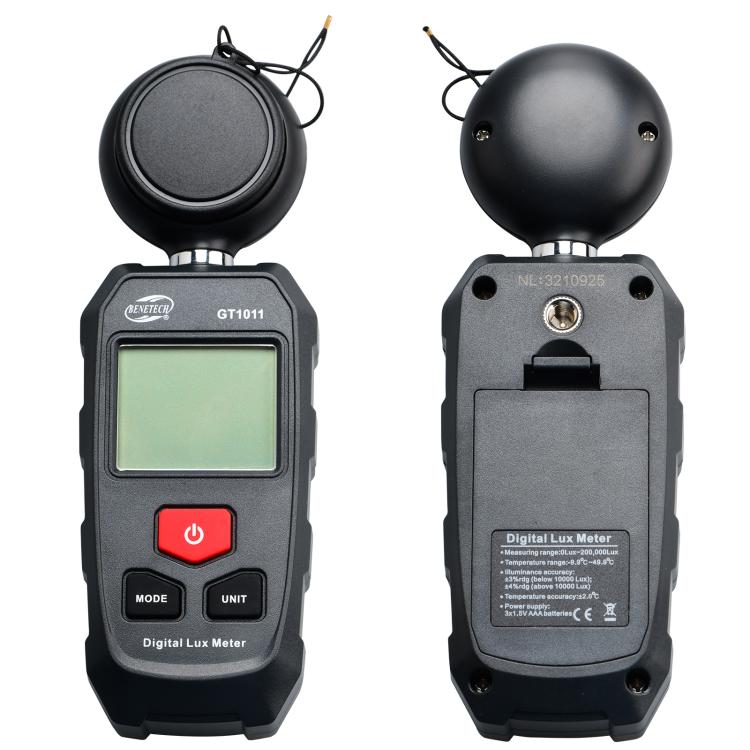 BENETECH GT1011 Digital Lux Meter Industrial Lighting Measuring - Light & Sound Meter by BENETECH | Online Shopping UK | buy2fix