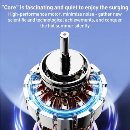 Y19 Smart Ice Compress Folding Handheld Fan(Dark Grey Purple) - Electric Fans by buy2fix | Online Shopping UK | buy2fix