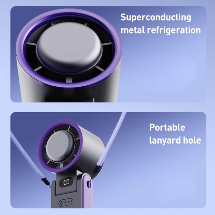 Y19 Smart Ice Compress Folding Handheld Fan(White) - Electric Fans by buy2fix | Online Shopping UK | buy2fix