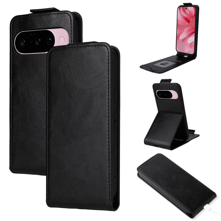 For Google Pixel 10 5G / 10 Pro 5G Magnetic Vertical Flip Leather Phone Case with Buckle(Black) - Google Cases by buy2fix | Online Shopping UK | buy2fix
