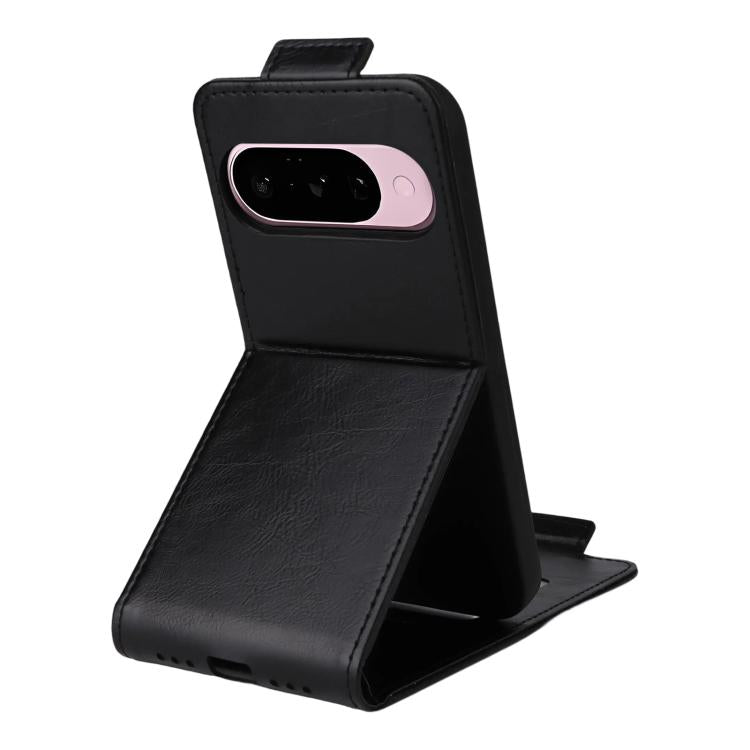 For Google Pixel 10 5G / 10 Pro 5G Magnetic Vertical Flip Leather Phone Case with Buckle(Black) - Google Cases by buy2fix | Online Shopping UK | buy2fix