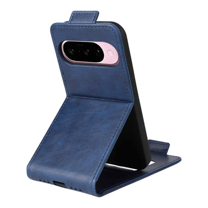 For Google Pixel 10 5G / 10 Pro 5G Magnetic Vertical Flip Leather Phone Case with Buckle(Blue) - Google Cases by buy2fix | Online Shopping UK | buy2fix