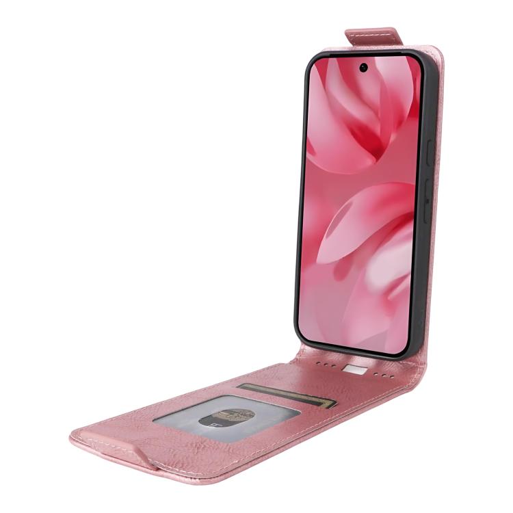 For Google Pixel 10 5G / 10 Pro 5G Magnetic Vertical Flip Leather Phone Case with Buckle(Rose Gold) - Google Cases by buy2fix | Online Shopping UK | buy2fix