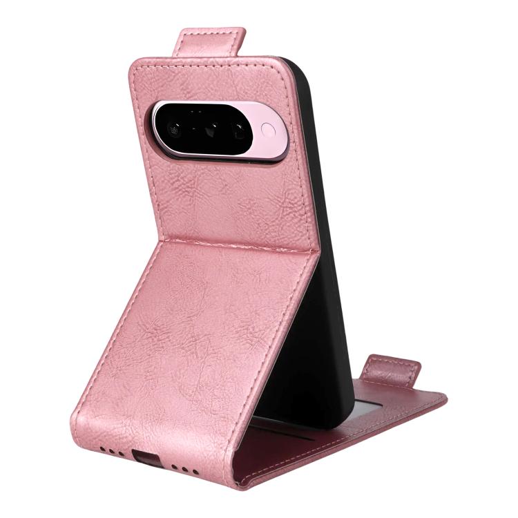 For Google Pixel 10 5G / 10 Pro 5G Magnetic Vertical Flip Leather Phone Case with Buckle(Rose Gold) - Google Cases by buy2fix | Online Shopping UK | buy2fix