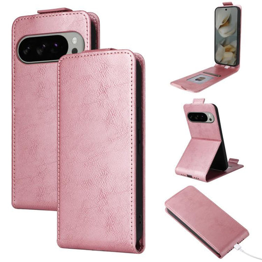 For Google Pixel 10 Pro XL 5G Magnetic Vertical Flip Leather Phone Case with Buckle(Rose Gold) - Google Cases by buy2fix | Online Shopping UK | buy2fix
