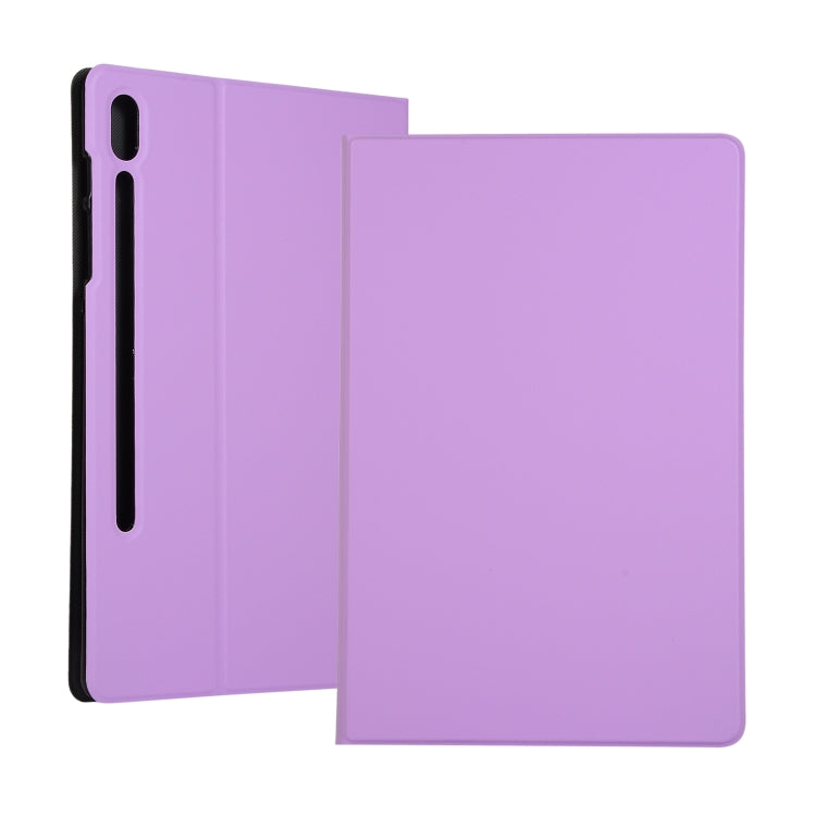 For Samsung Galaxy Tab S8+ / Tab S8 Plus / Tab S7 FE / Tab S7+ / T970 Horizontal Flip Elasticity PU + TPU Leather Case with Holder(Purple) by buy2fix