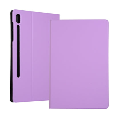 For Samsung Galaxy Tab S8+ / Tab S8 Plus / Tab S7 FE / Tab S7+ / T970 Horizontal Flip Elasticity PU + TPU Leather Case with Holder(Purple) by buy2fix