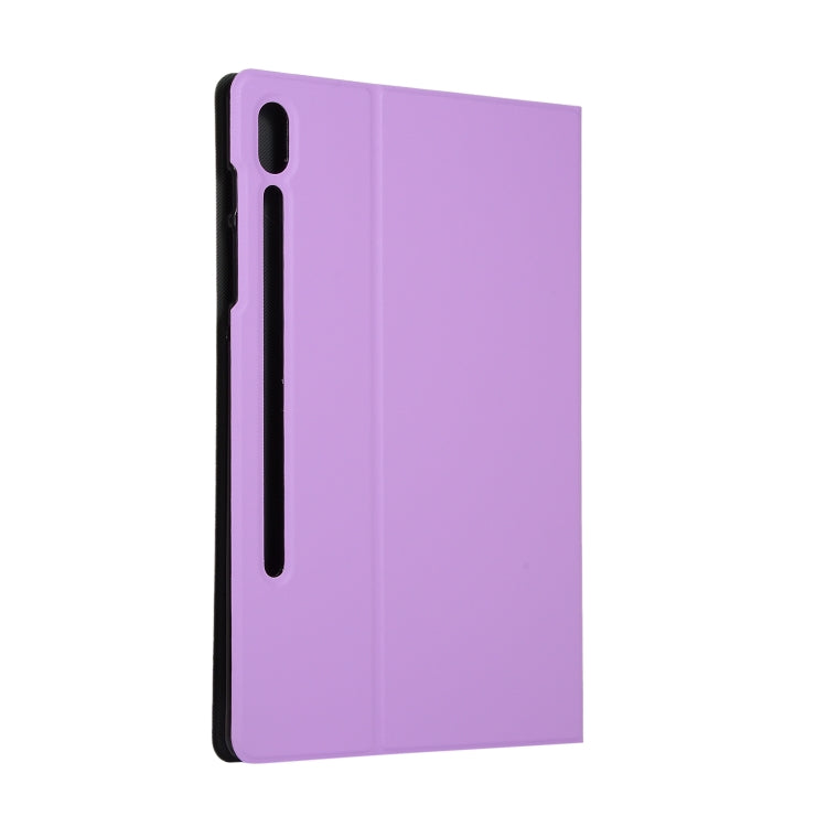 For Samsung Galaxy Tab S8+ / Tab S8 Plus / Tab S7 FE / Tab S7+ / T970 Horizontal Flip Elasticity PU + TPU Leather Case with Holder(Purple) by buy2fix
