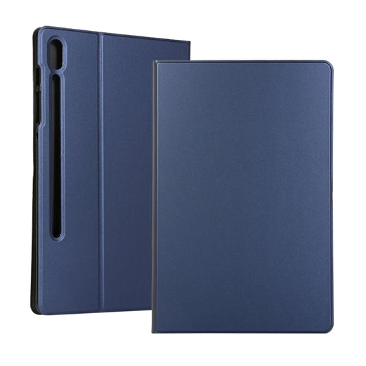 For Samsung Galaxy Tab S8+ / Tab S8 Plus / Tab S7 FE / Tab S7+ / T970 Horizontal Flip Elasticity PU + TPU Leather Case with Holder(Dark Blue) by buy2fix