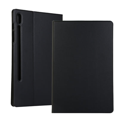 For Samsung Galaxy Tab S8+ / Tab S8 Plus / Tab S7 FE / Tab S7+ / T970 Horizontal Flip Elasticity PU + TPU Leather Case with Holder(Black) by buy2fix