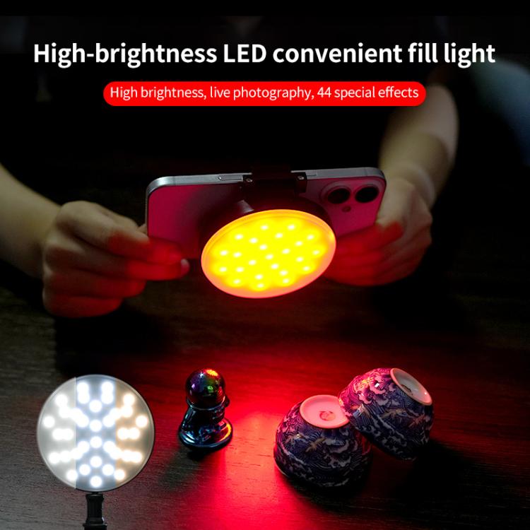 GZ-669 Full Color Round Portable Pocket Fill Light(RGB Light) - Selfie Light by buy2fix | Online Shopping UK | buy2fix