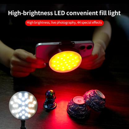 GZ-669 Full Color Round Portable Pocket Fill Light(RGB Light) - Selfie Light by buy2fix | Online Shopping UK | buy2fix