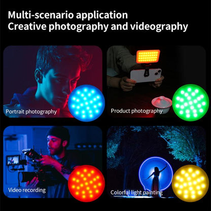 GZ-669 Full Color Round Portable Pocket Fill Light(Cold/Warm/White Light) - Selfie Light by buy2fix | Online Shopping UK | buy2fix